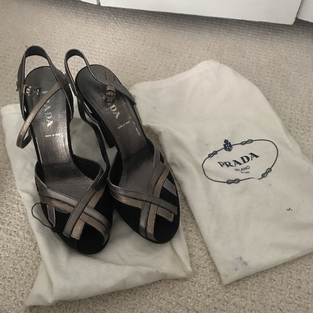 Prada suede heels